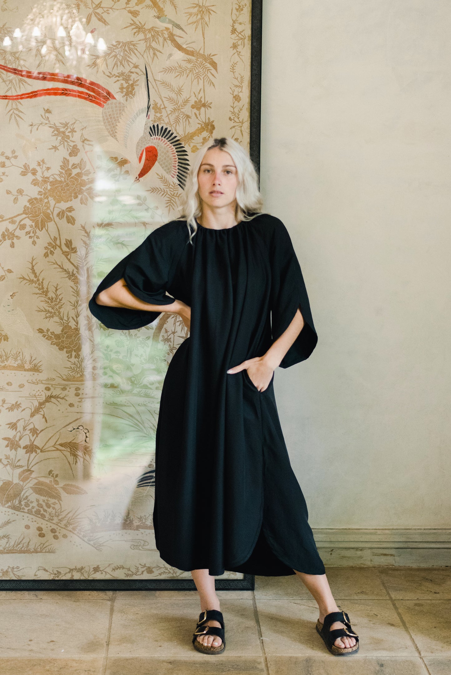 Black Raglan Maxi