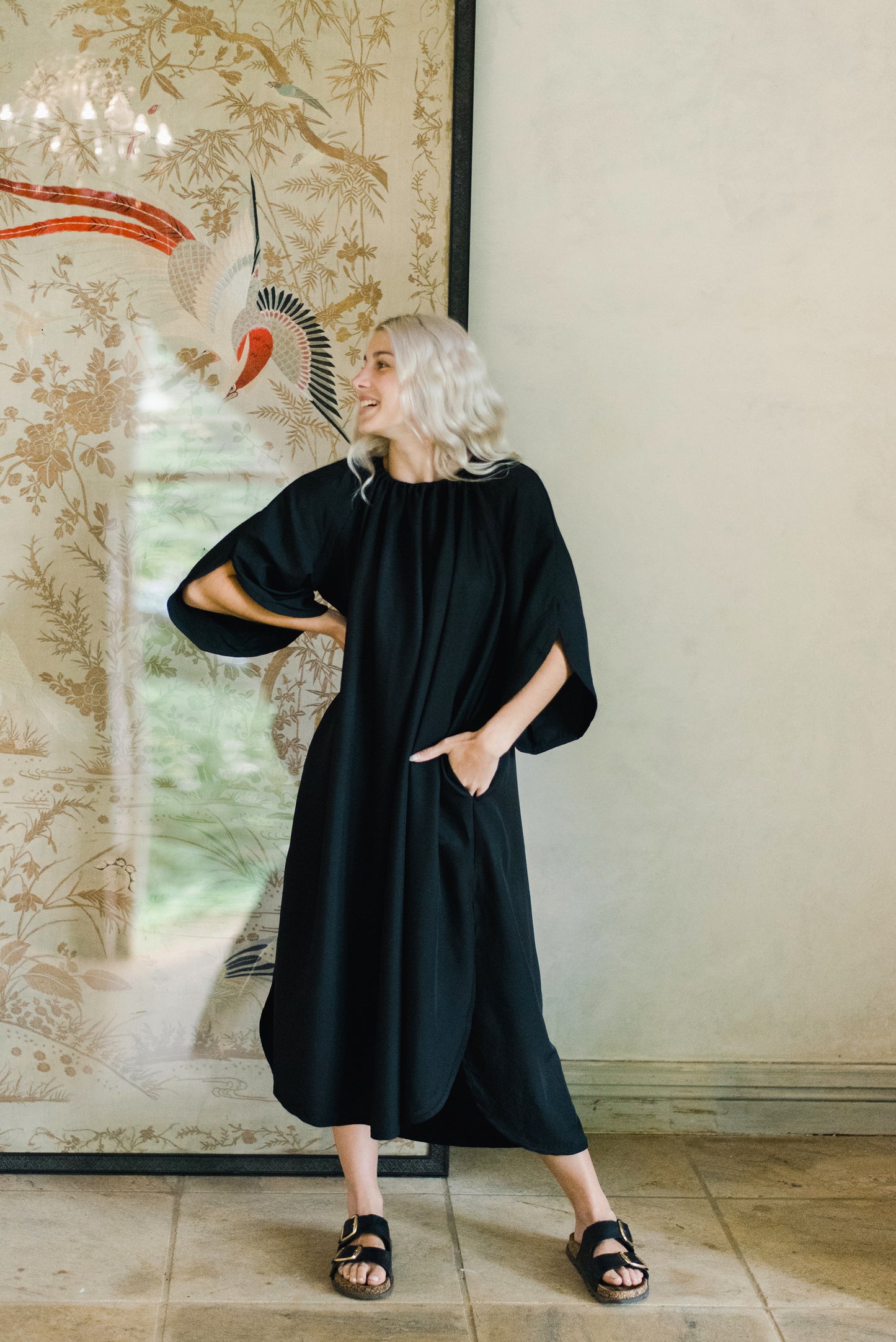 Black Raglan Maxi