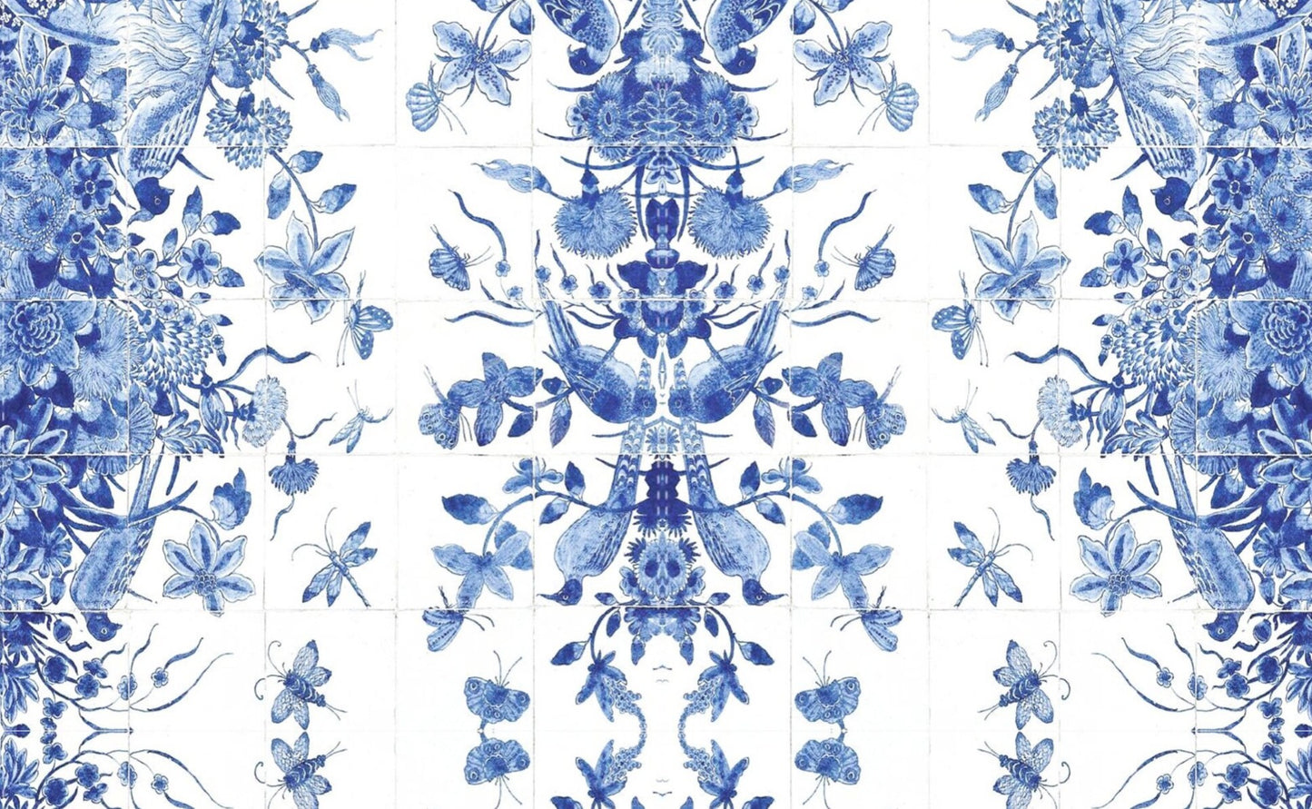 Portuguese Blue Tile Table Runner