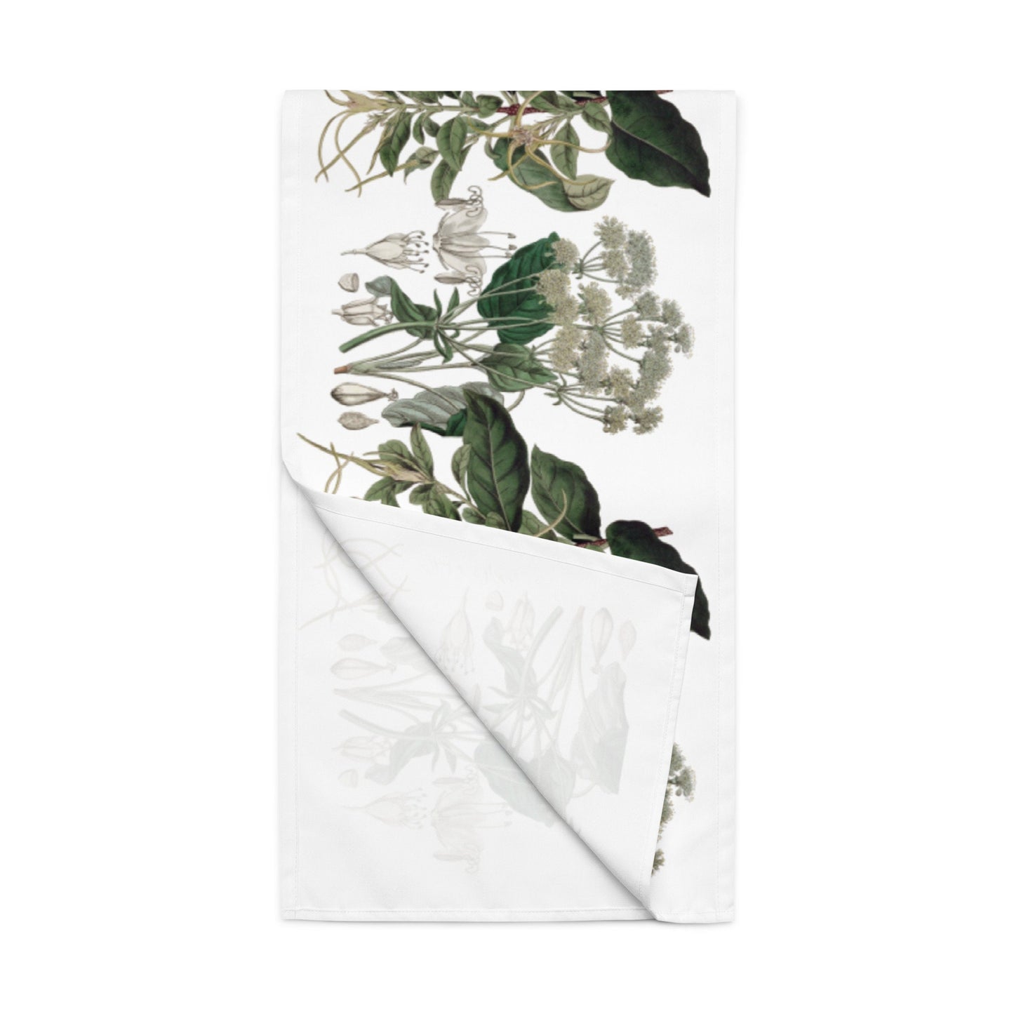 Shades of Green Botanical Table runner
