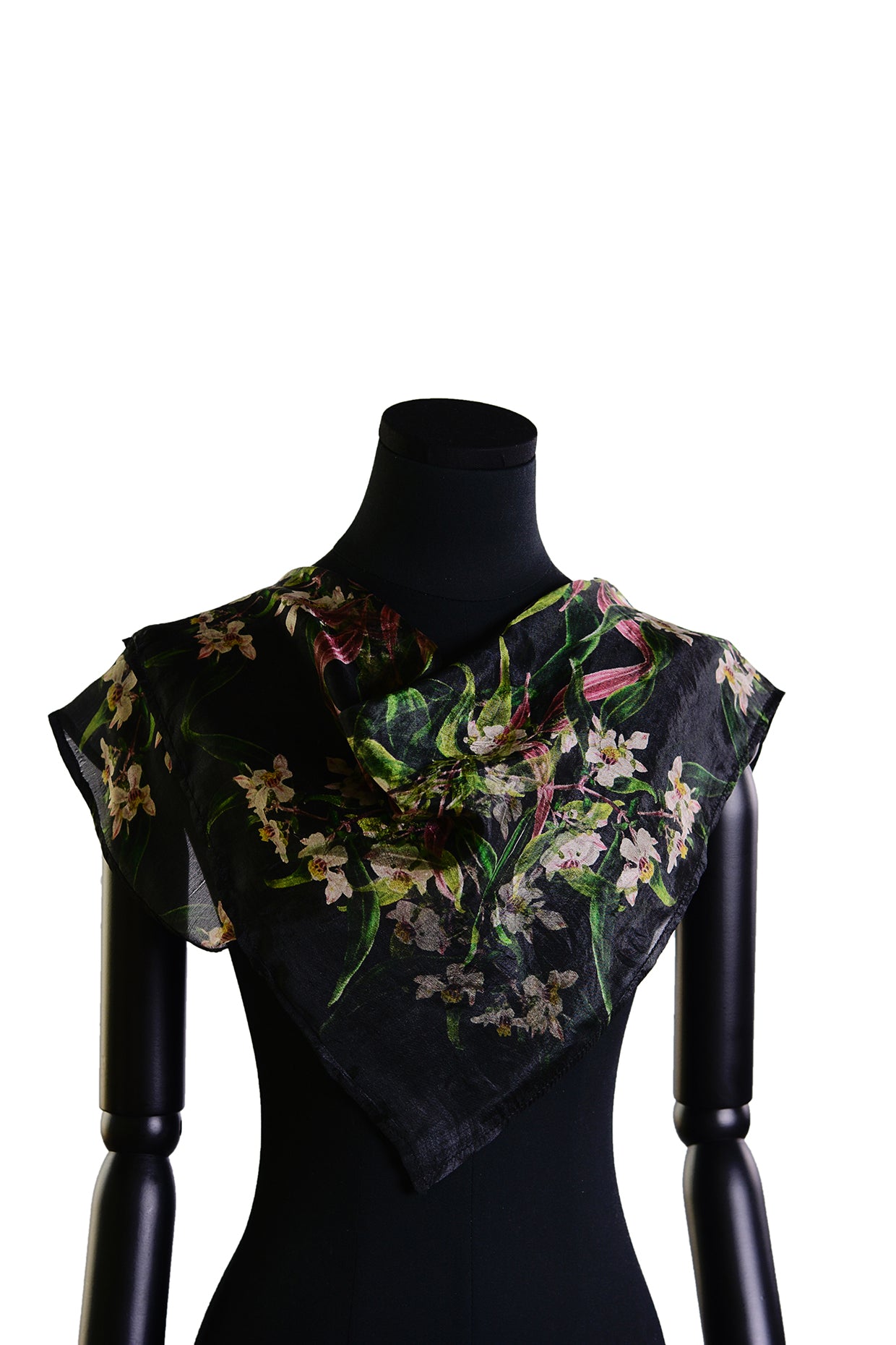 Silk Feel Scarf - Floral Garden