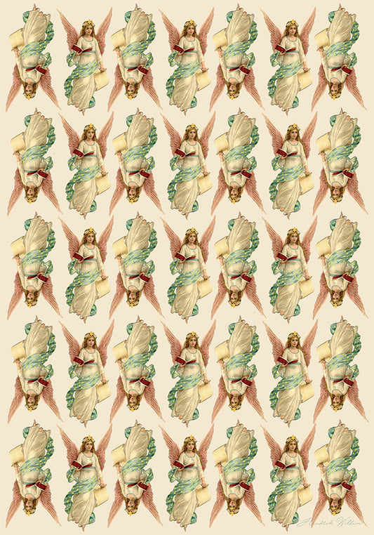 Christmas Paper - Angel x 10 Sheets