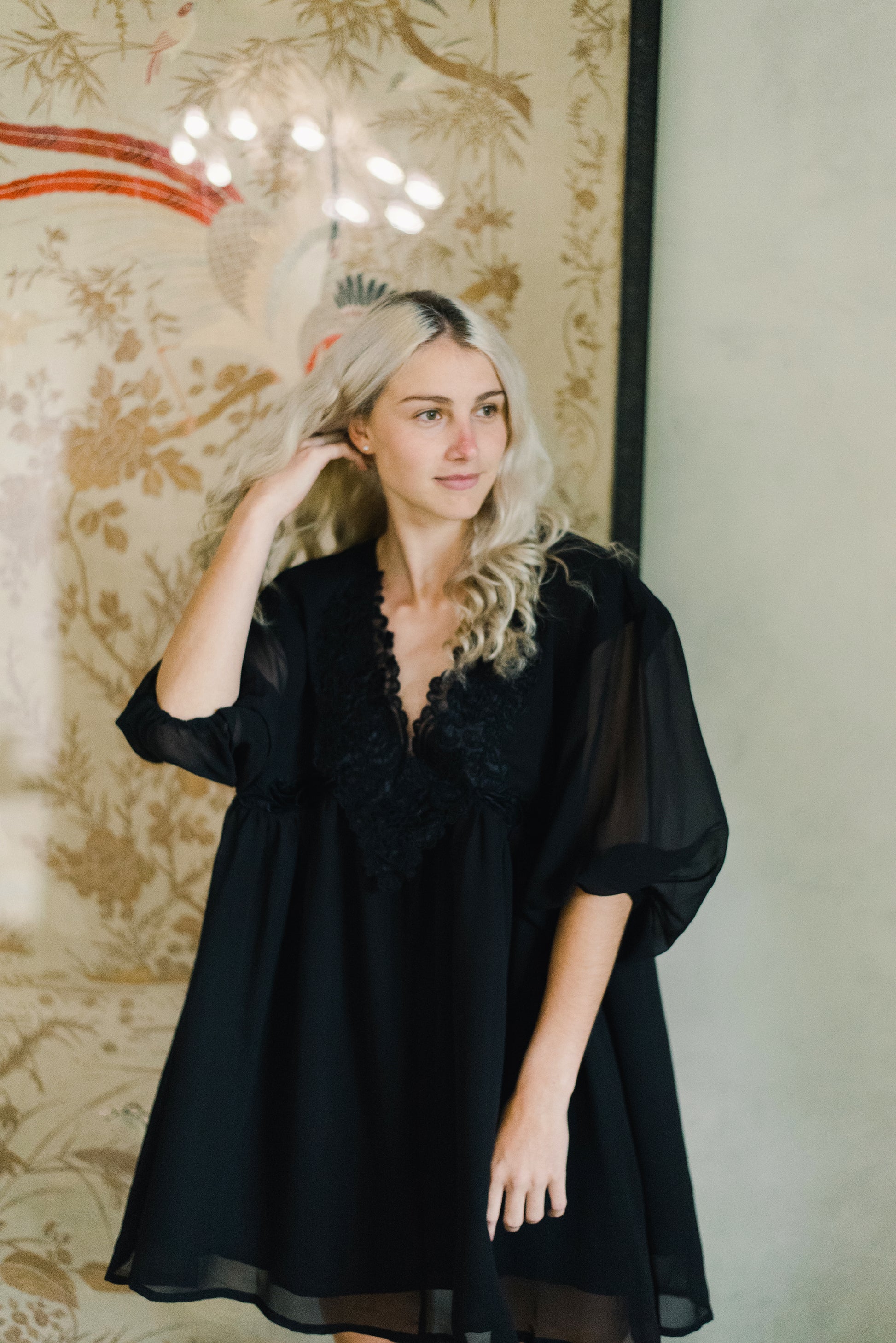 georgette black dress Georgette Slip Dress