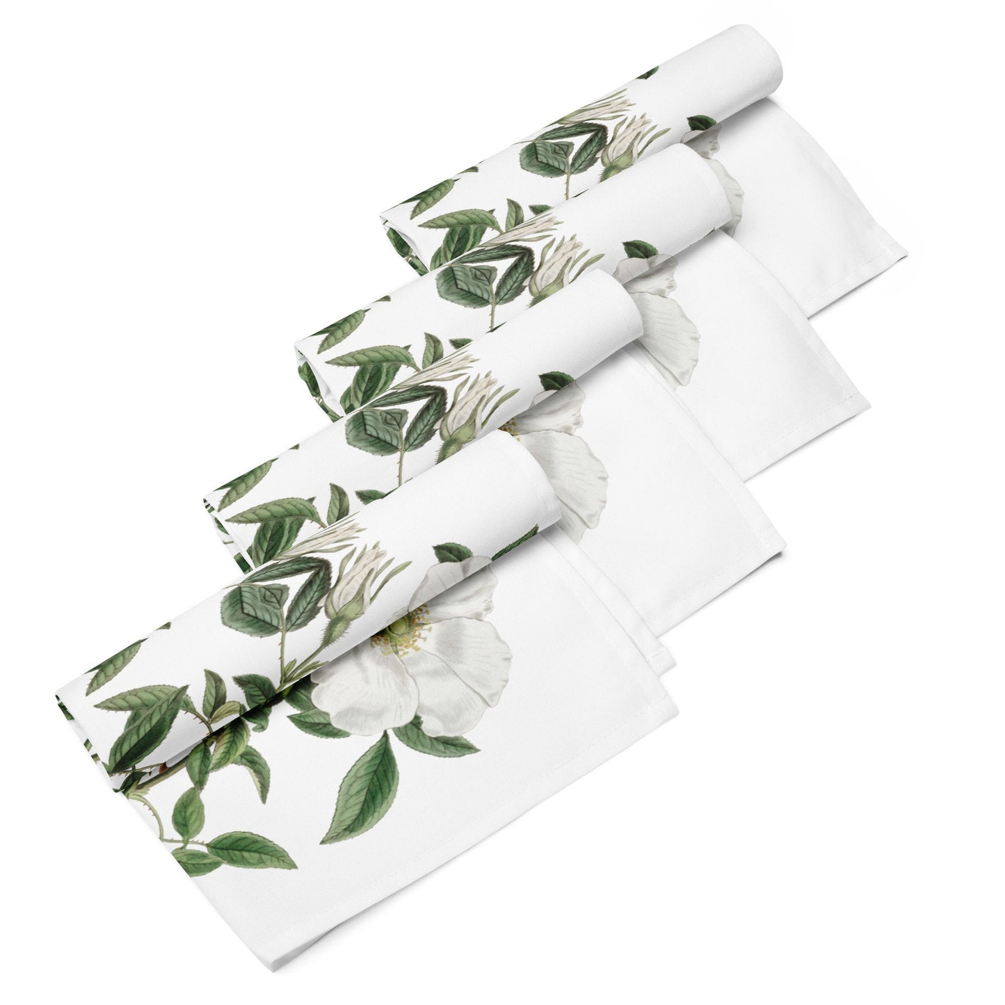 White Rose Napkin Set