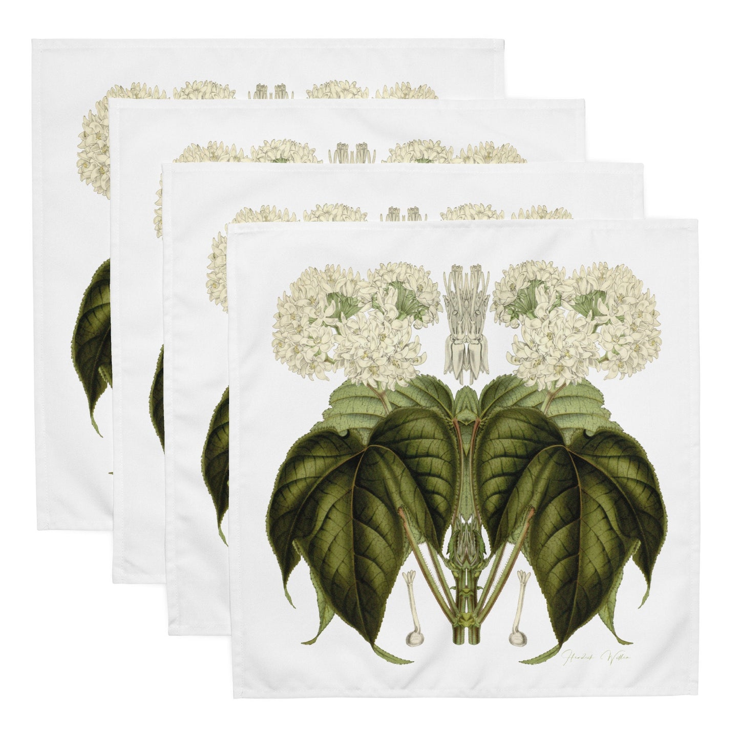 Summer White Botanical Napkin set