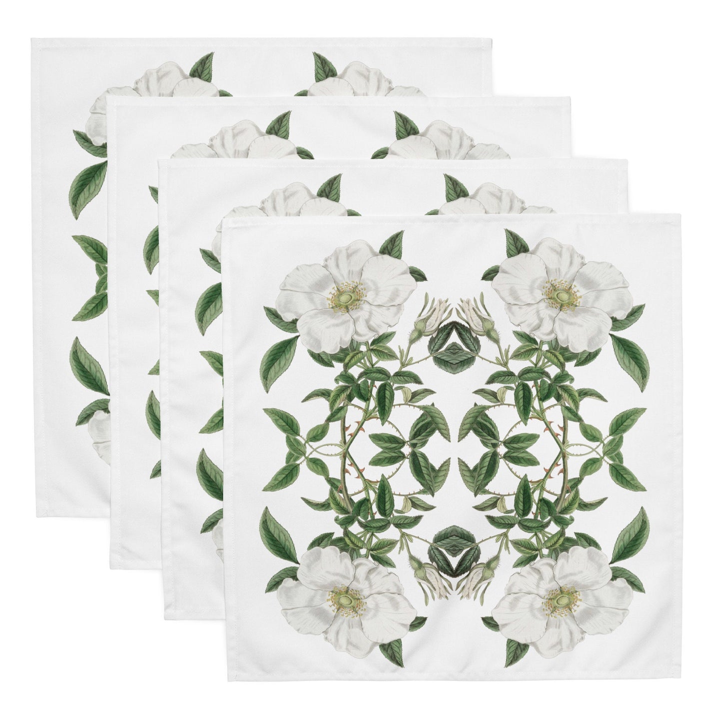 White Rose Napkin Set