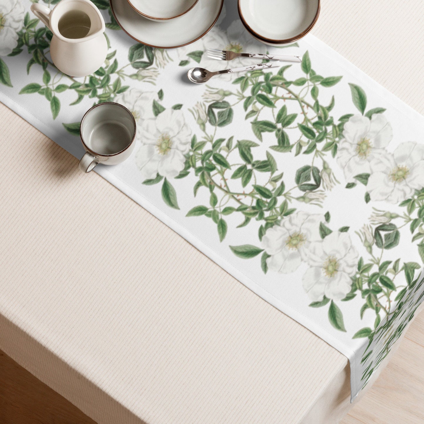 White Rose Table runner