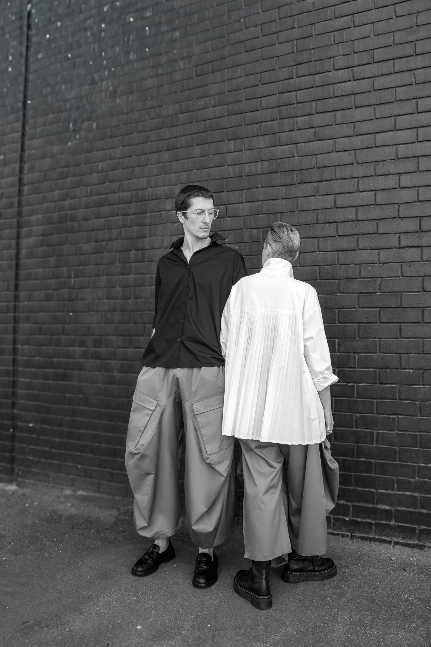 Cotton Poplin Pleated Shirt