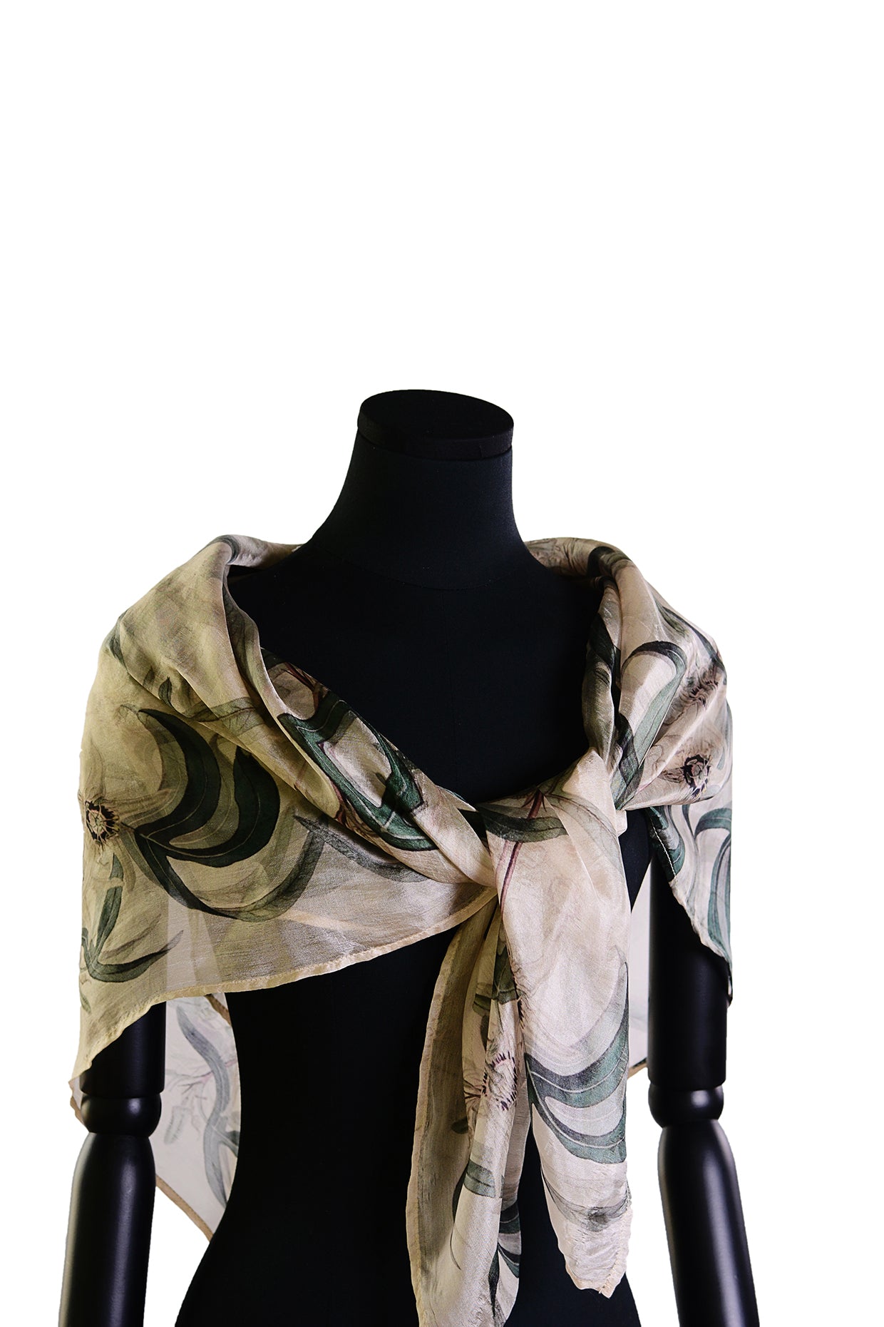 Silk Feel Scarf - Cream