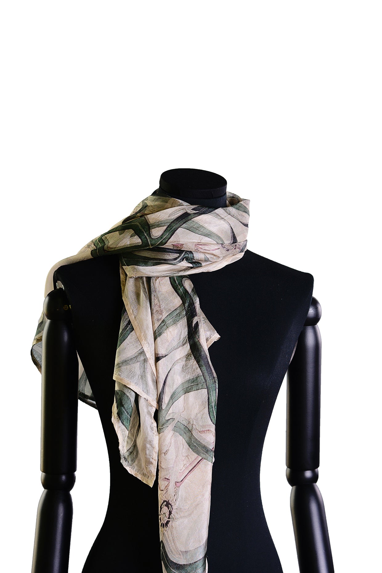 Silk Feel Scarf - Cream